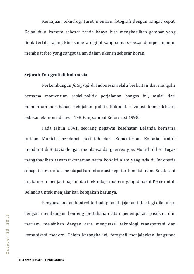 Sejarah dan dasar fotografi