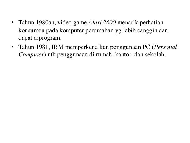 Sejarah dan evolusi komputer