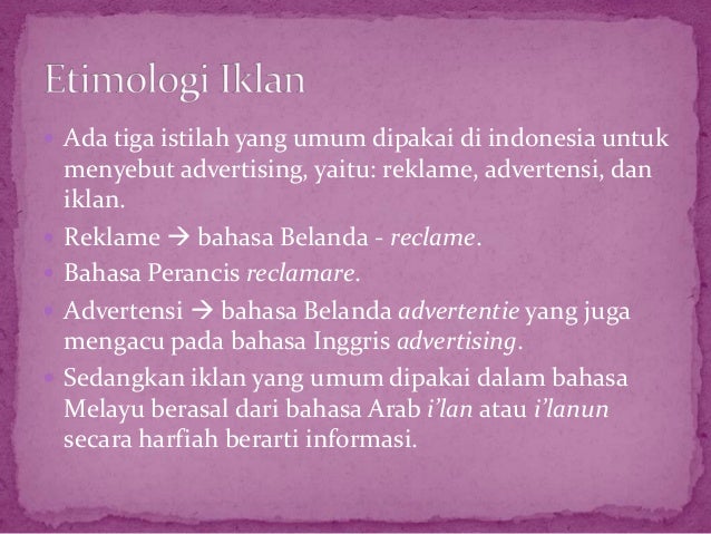 Sejarah Dan Perkembangan Iklan Indonesia
