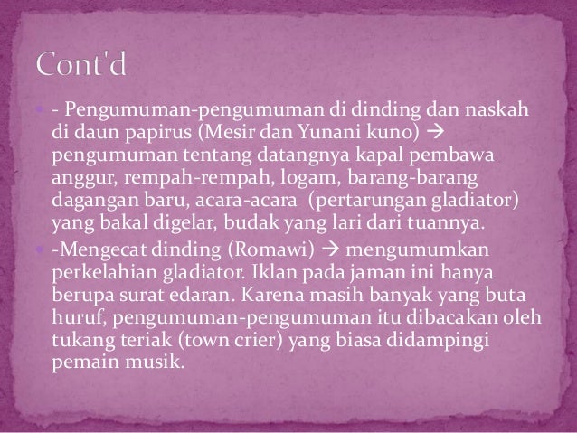 Sejarah Dan Perkembangan Iklan Indonesia