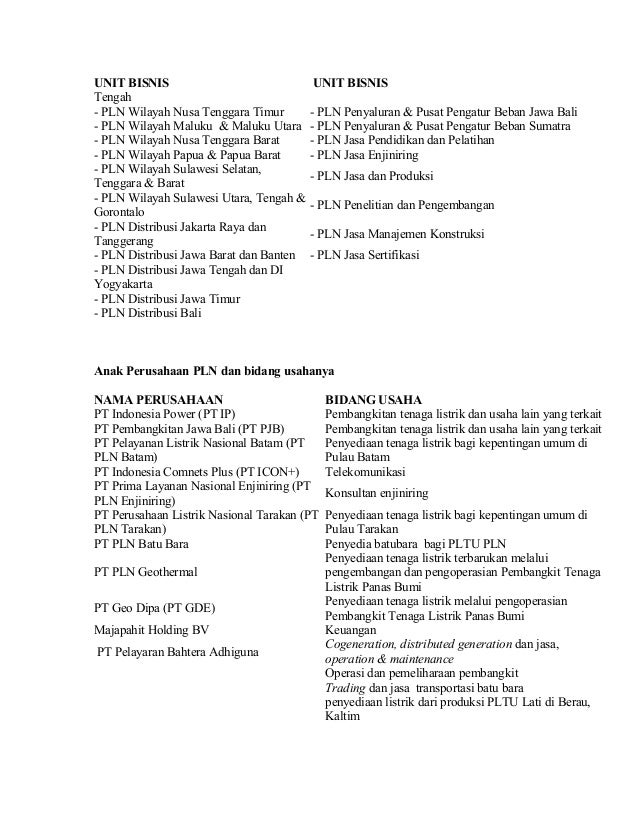  Sejarah  dan Profil PT PLN  Persero Distribusi Bali
