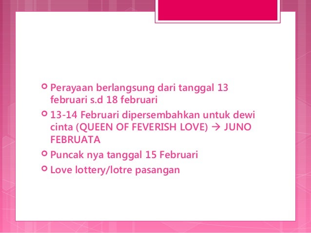 Sejarah dan tradisi v day