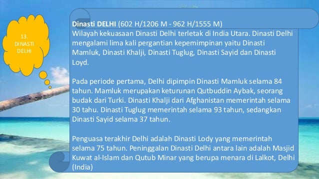 Sejarah dinasti islam didunia