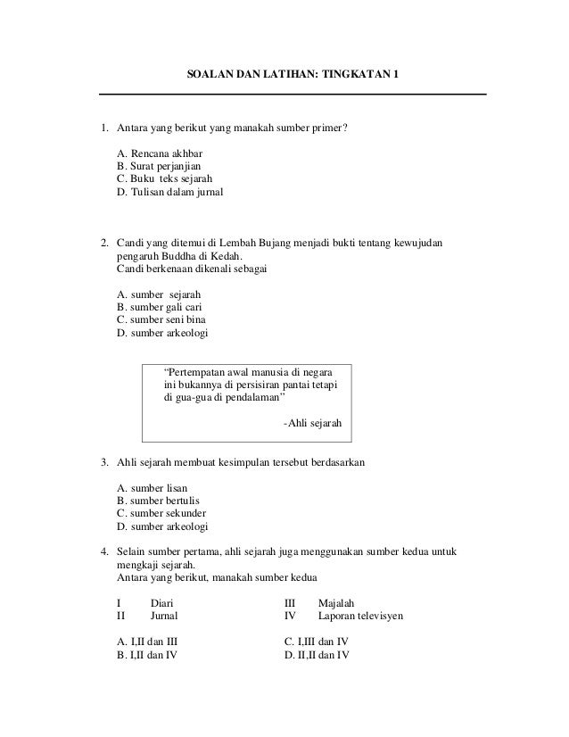 Sejarah F1 Soalan Amp Latihan Btpnkl