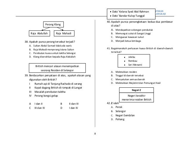 Latihan sejarah tingkatan 2