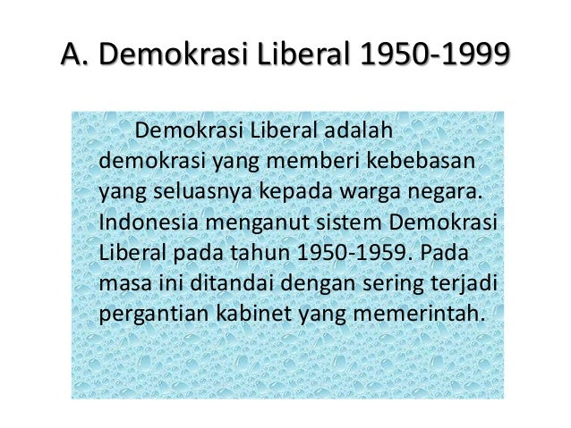 Demokrasi Liberal Dan Demokrasi Terpimpin