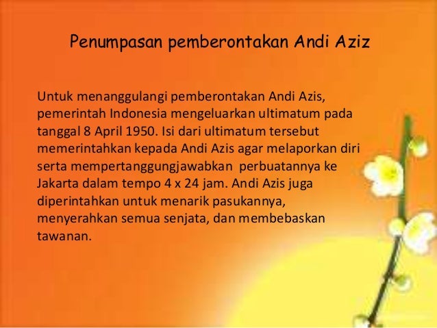 Ppt Pemberontakan Andi Azis – Belajar