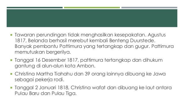 Sejarah Indonesia - Perang Tondano dan Pattimura Angkat ...