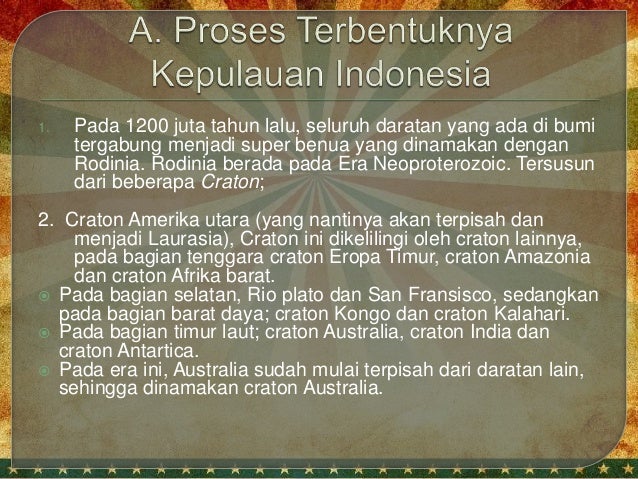 Sejarah Terbentuknya Kepulauan Indonesia Faktor Proses