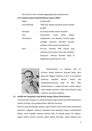 Tokoh Rms Sejarah indonesia pergolakan di dalam negeri | DOCX