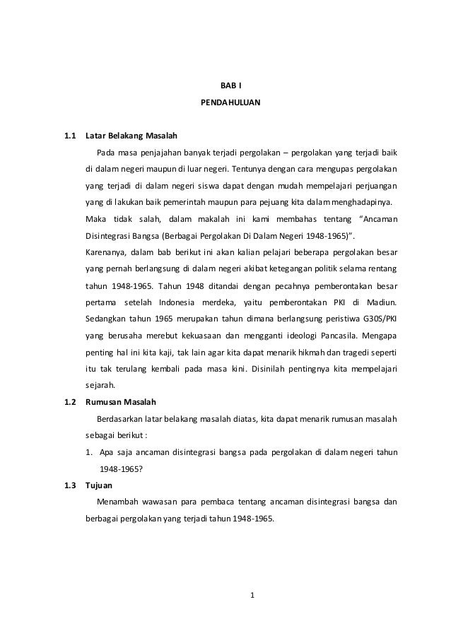 Sejarah Indonesia Pergolakan Di Dalam Negeri