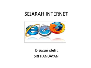 SEJARAH INTERNET




    Disusun oleh :
   SRI HANDAYANI
 
