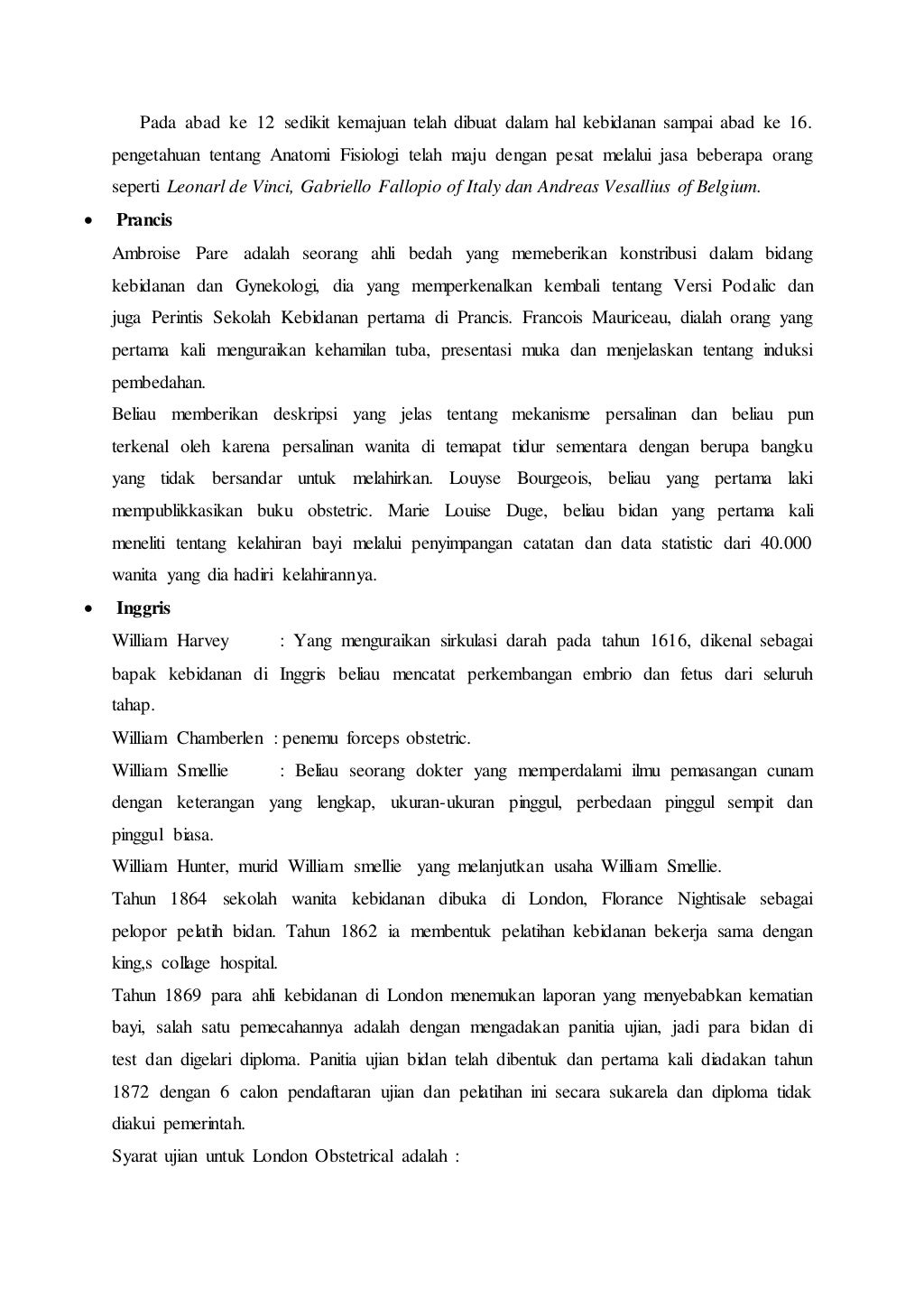 Sejarah kebidanan