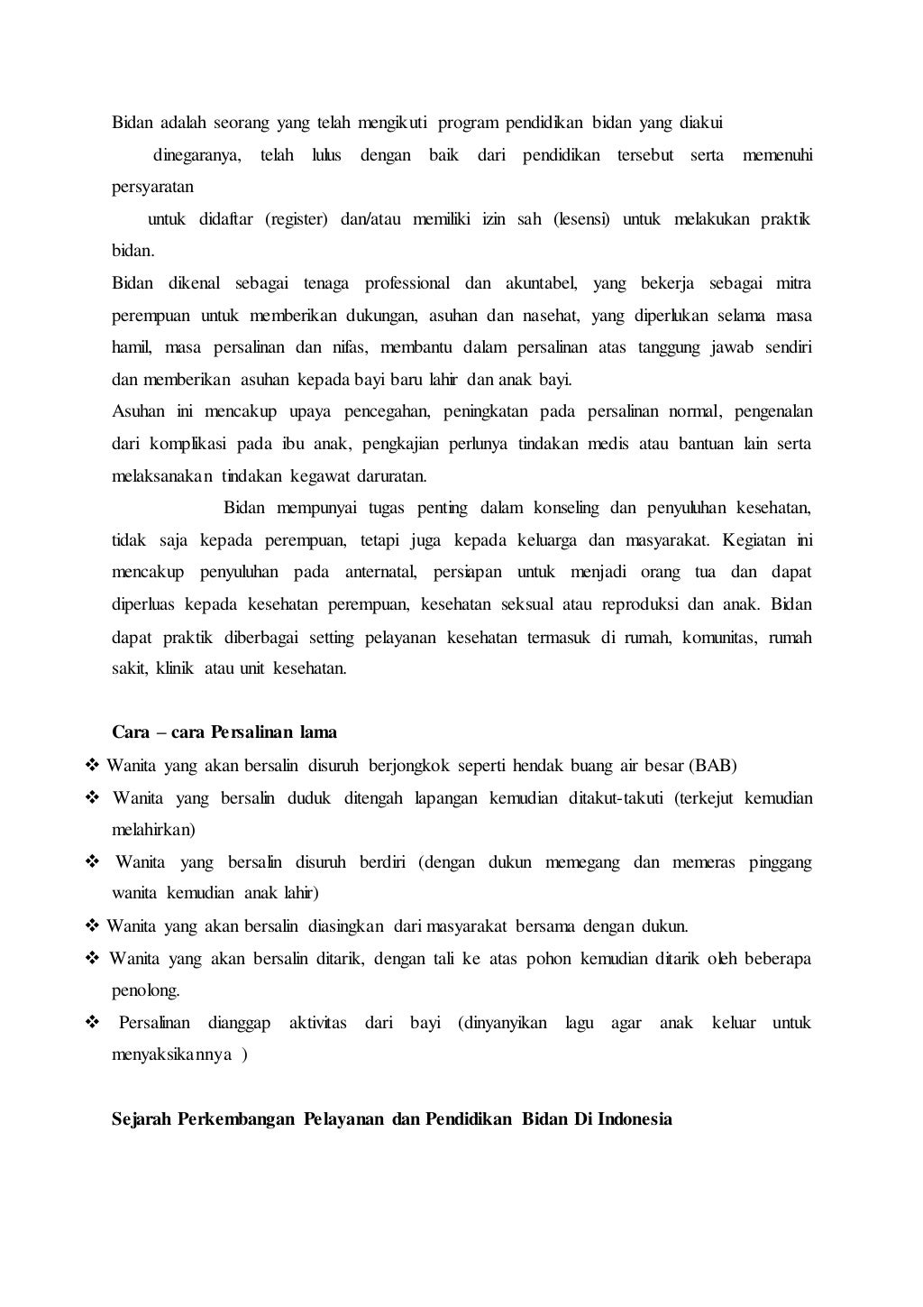 Sejarah kebidanan