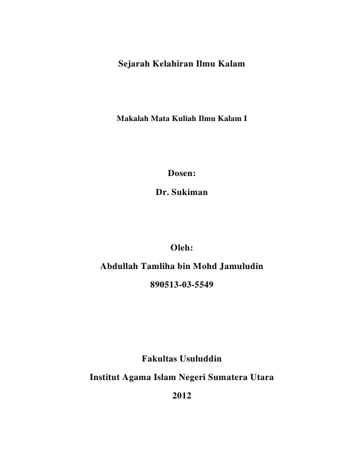 Sejarah Kelahiran Ilmu Kalam