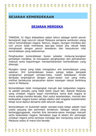Sebenar pembentukan malaysia tarikh Ilmu Sejarah