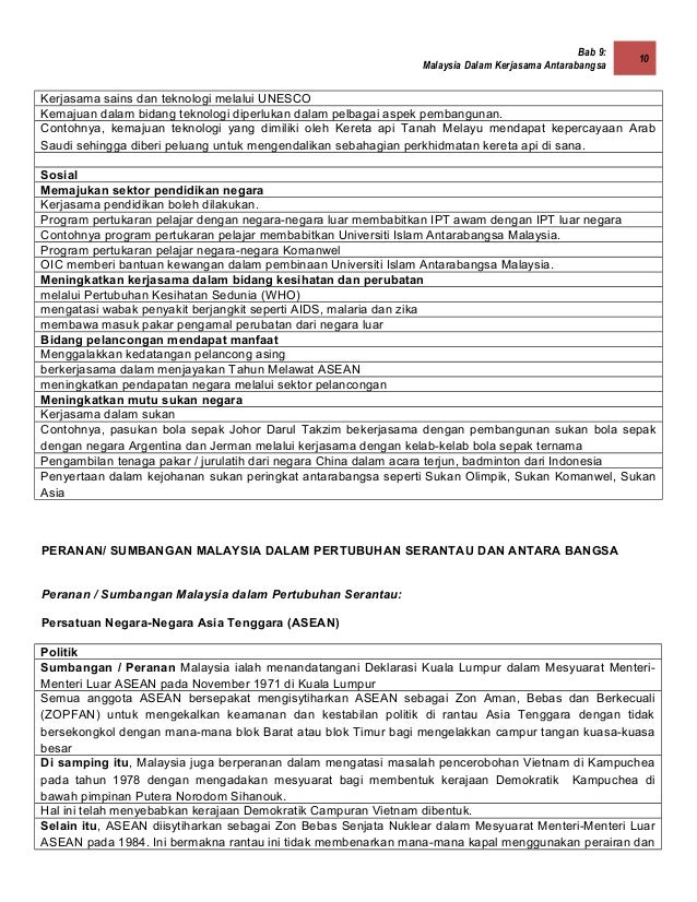 malaysia dan kerjasama masyarakat antarabangsa sejarah kertas 3