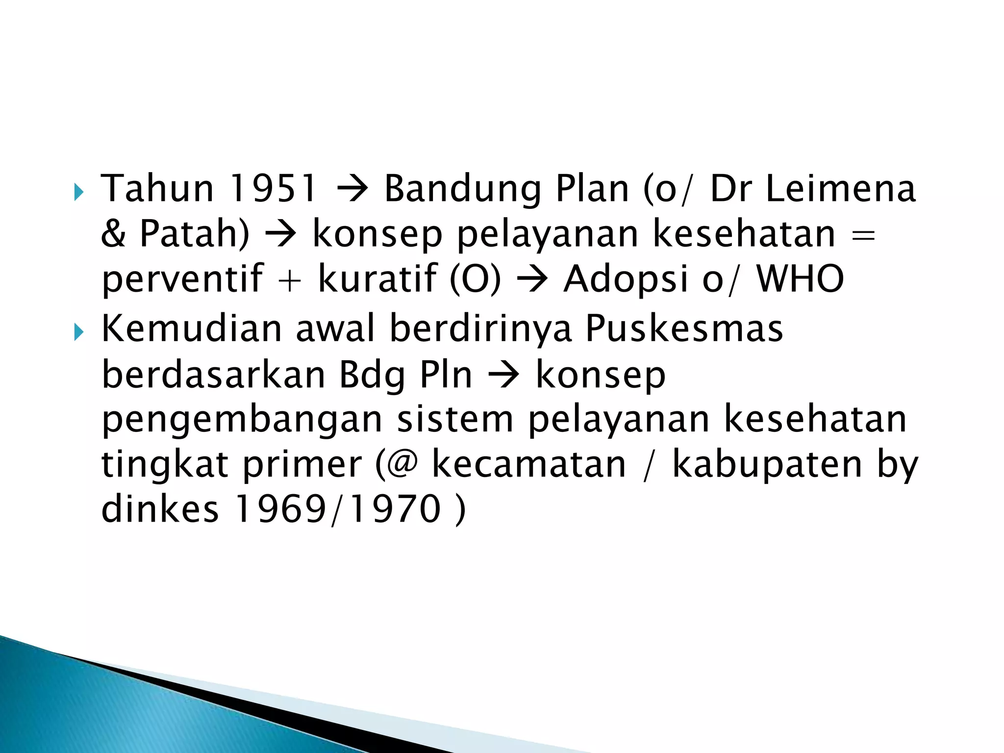 Sejarah kesmas di indonesia | PPTX