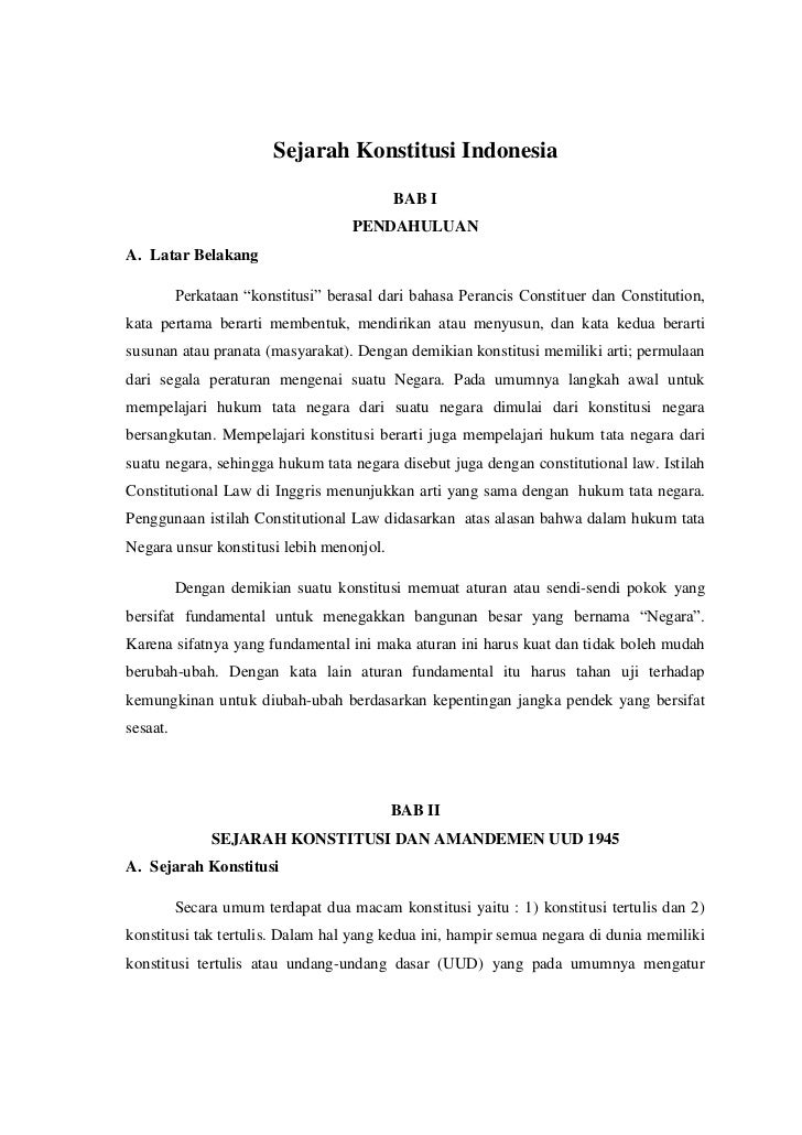 Sejarah Konstitusi Indonesia