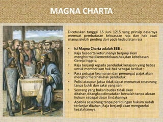 Magna Raja Sejarah lahir asasi manusia ppt | PPTX