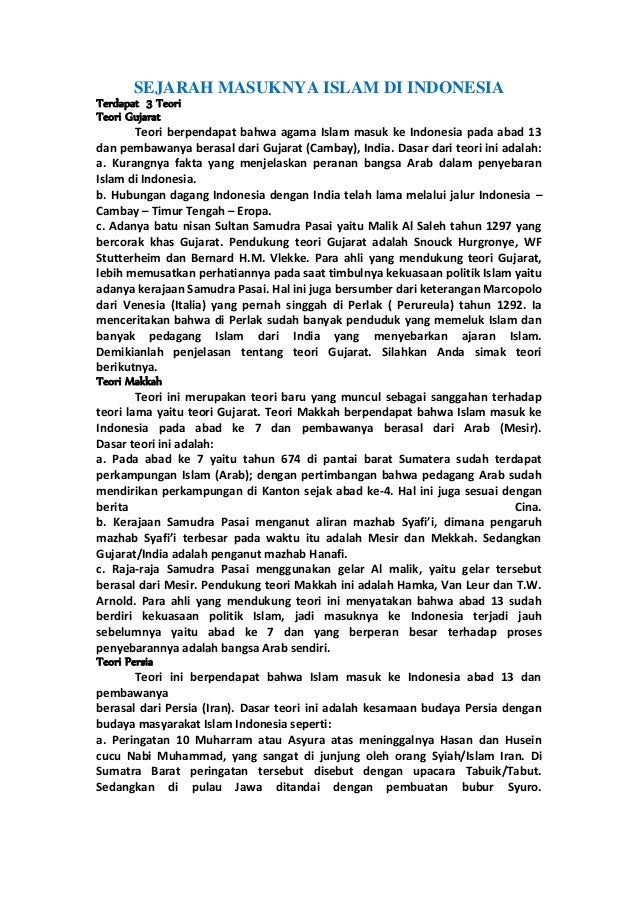 Sejarah masuknya islam di indonesia - Sejarah Masuknya Islam Di InDonesia 1 638