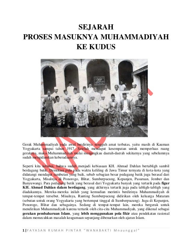 Sejarah muhammadiyah kudus - Sejarah MuhammaDiyah KuDus 1 638