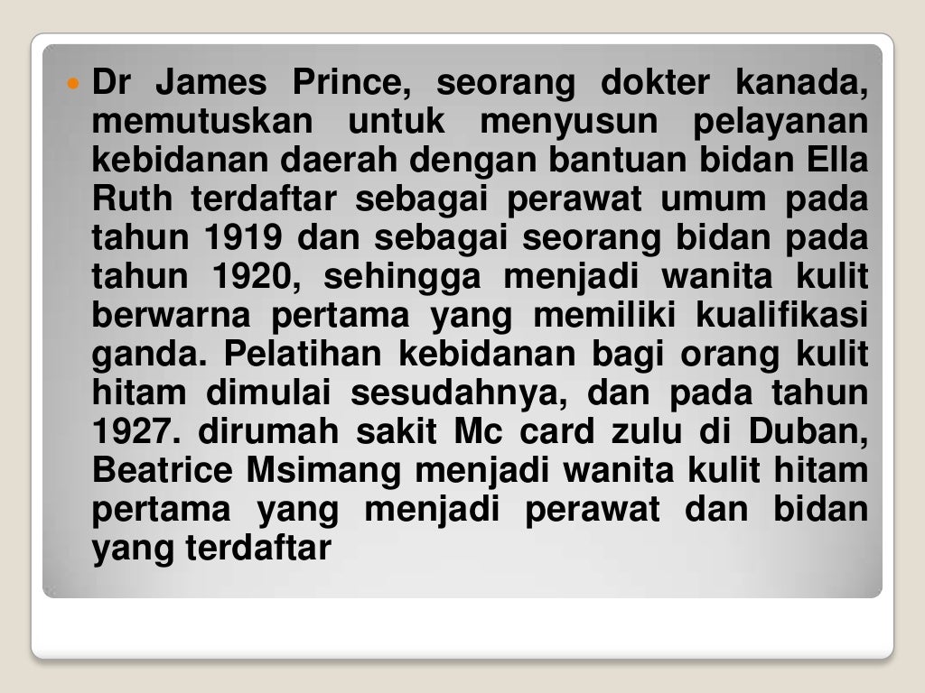 Sejarah pelayanan kebidanan diluar negri