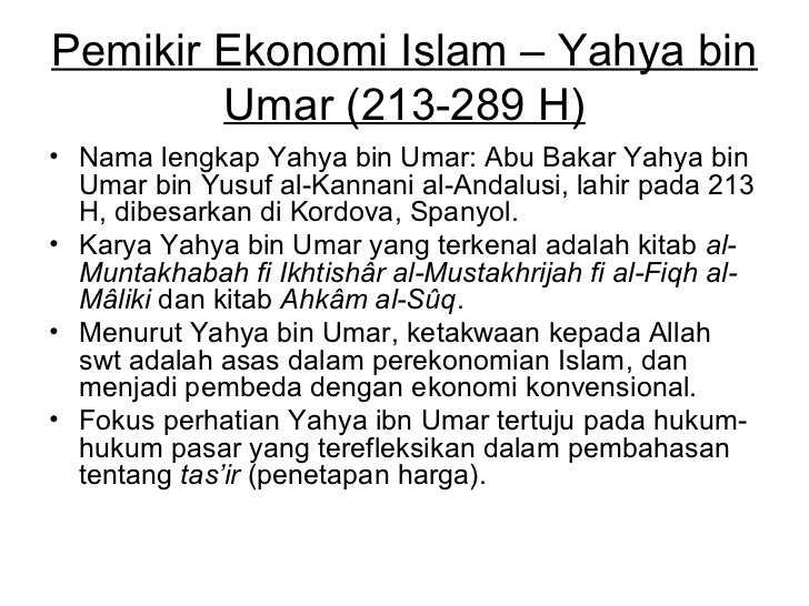 Soal Tentang Sejarah Pemikiran Ekonomi Islam