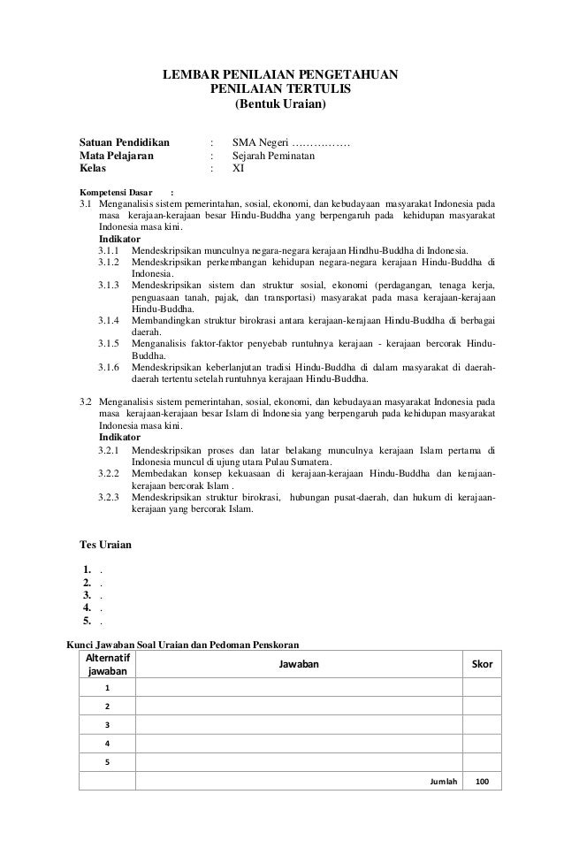 31+ 100 soal serta jawaban materi sejarah peminatan ganjil information