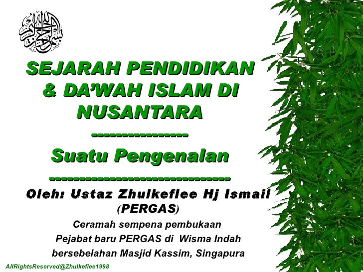 Sejarah Pendidikan & Da'Wah Islam Di Nusantara229A
