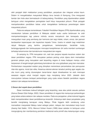 Sejarah pendidikan di malaysia