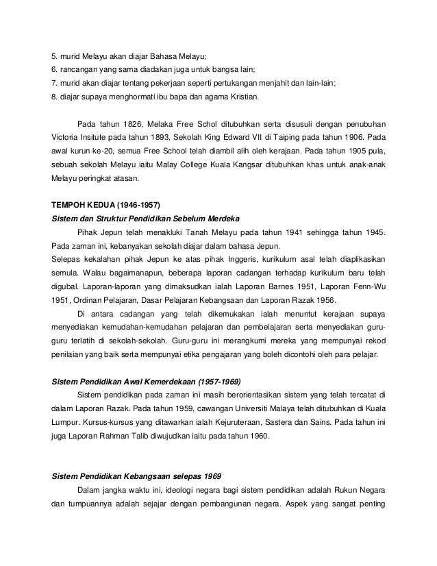 sejarah sistem pendidikan di malaysia