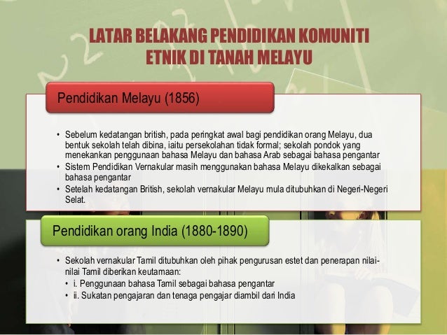 Sejarah pendidikan di malaysia dan hubungan etnik