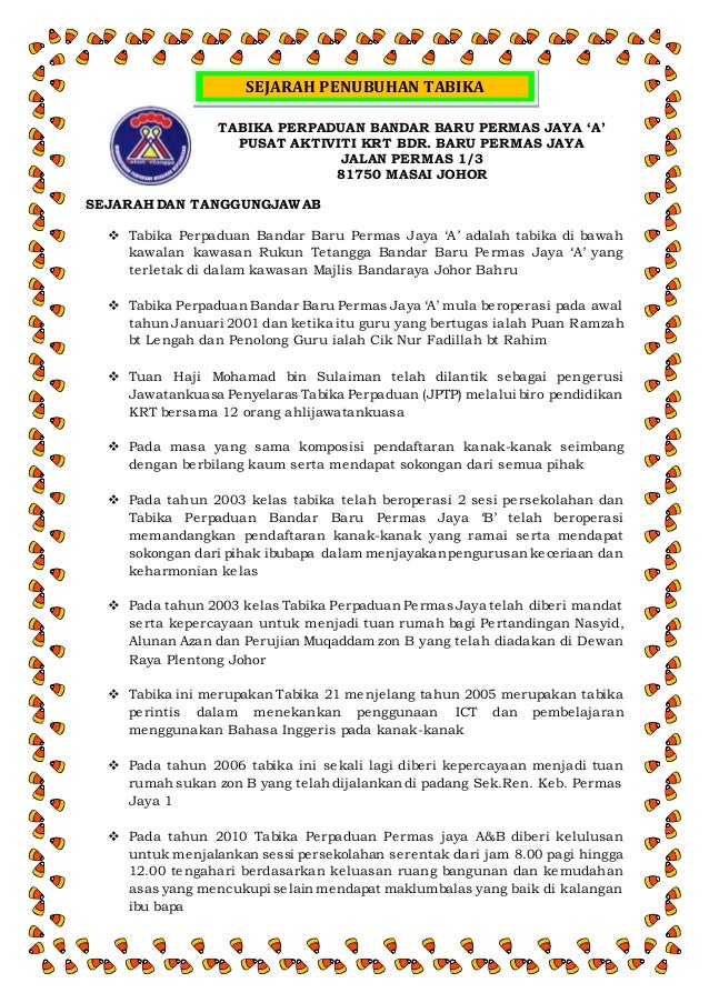 Sejarah Penubuhan Tabika