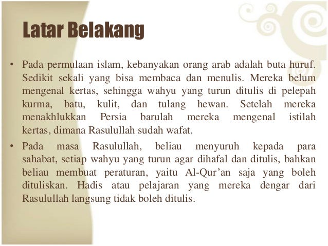 Sejarah Penulisan Al Qur An