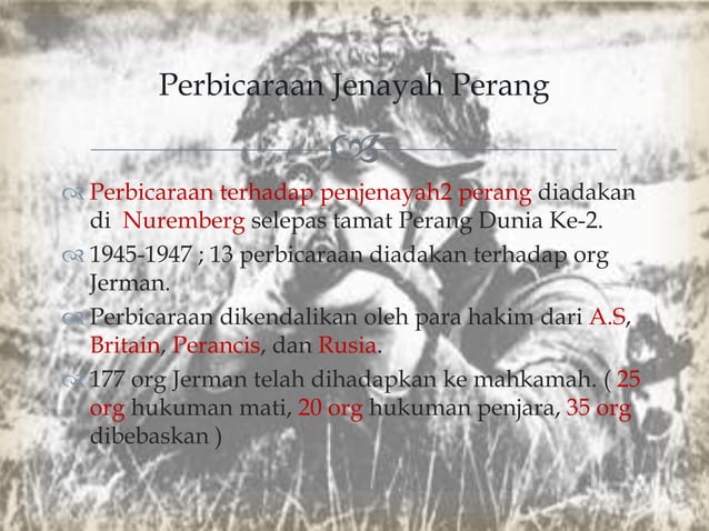 Sejarah Dunia Stpm Kesan Perang Dunia Kedua Penggal 1