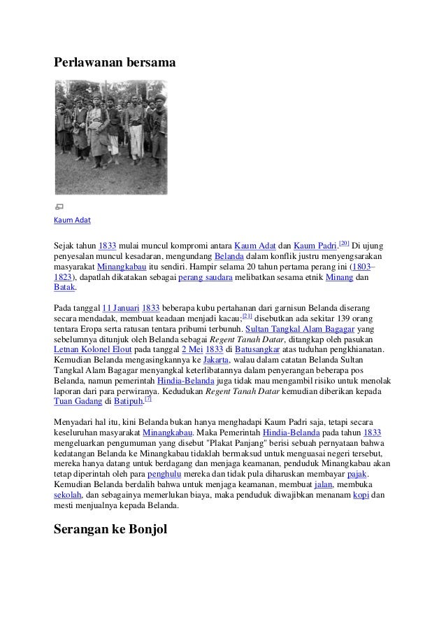 Sejarah perang padri