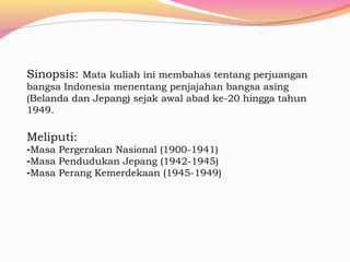 Sejarah Perjuangan Kemerdekaan Indonesia | PPT