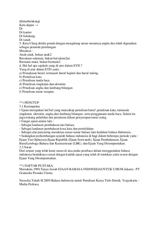 Sejarah Perkembangan Ejaan Bahasa Indonesia