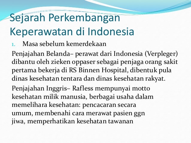 Sejarah perkembangan keperawatan
