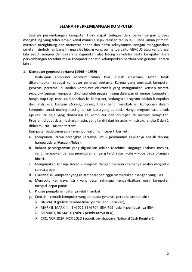 Sejarah Perkembangan Komputer - Sejarah Perkembangan Komputer 3 638