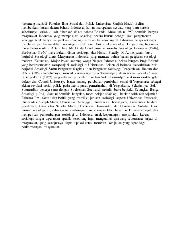 Sejarah perkembangan sosiologi