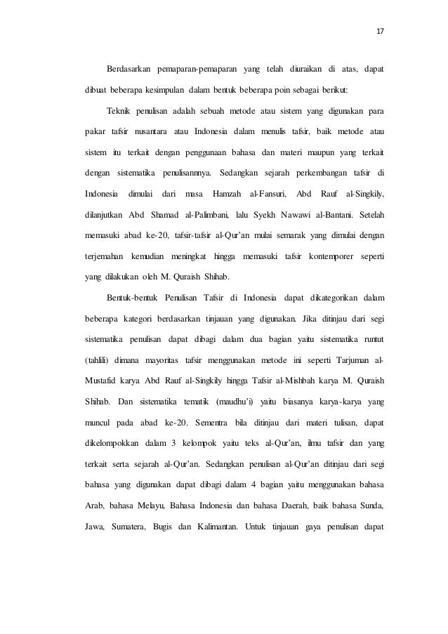 Sejarah perkembangan tafsir di indonesia