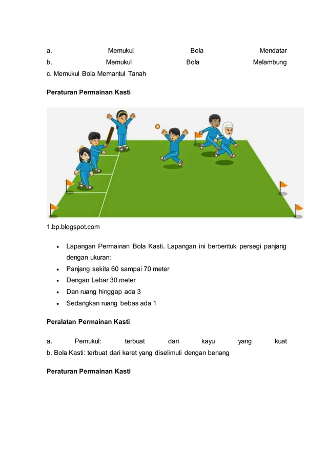 Sejarah permainan bola kasti dan cara bermainnya 1