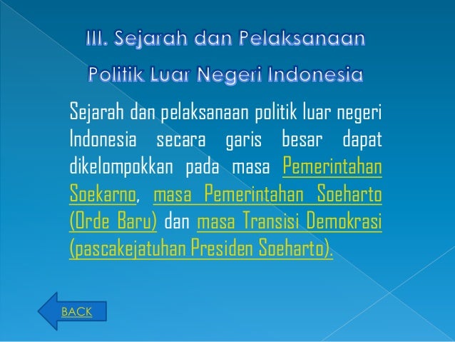 Sifat politik luar negeri indonesia adalah