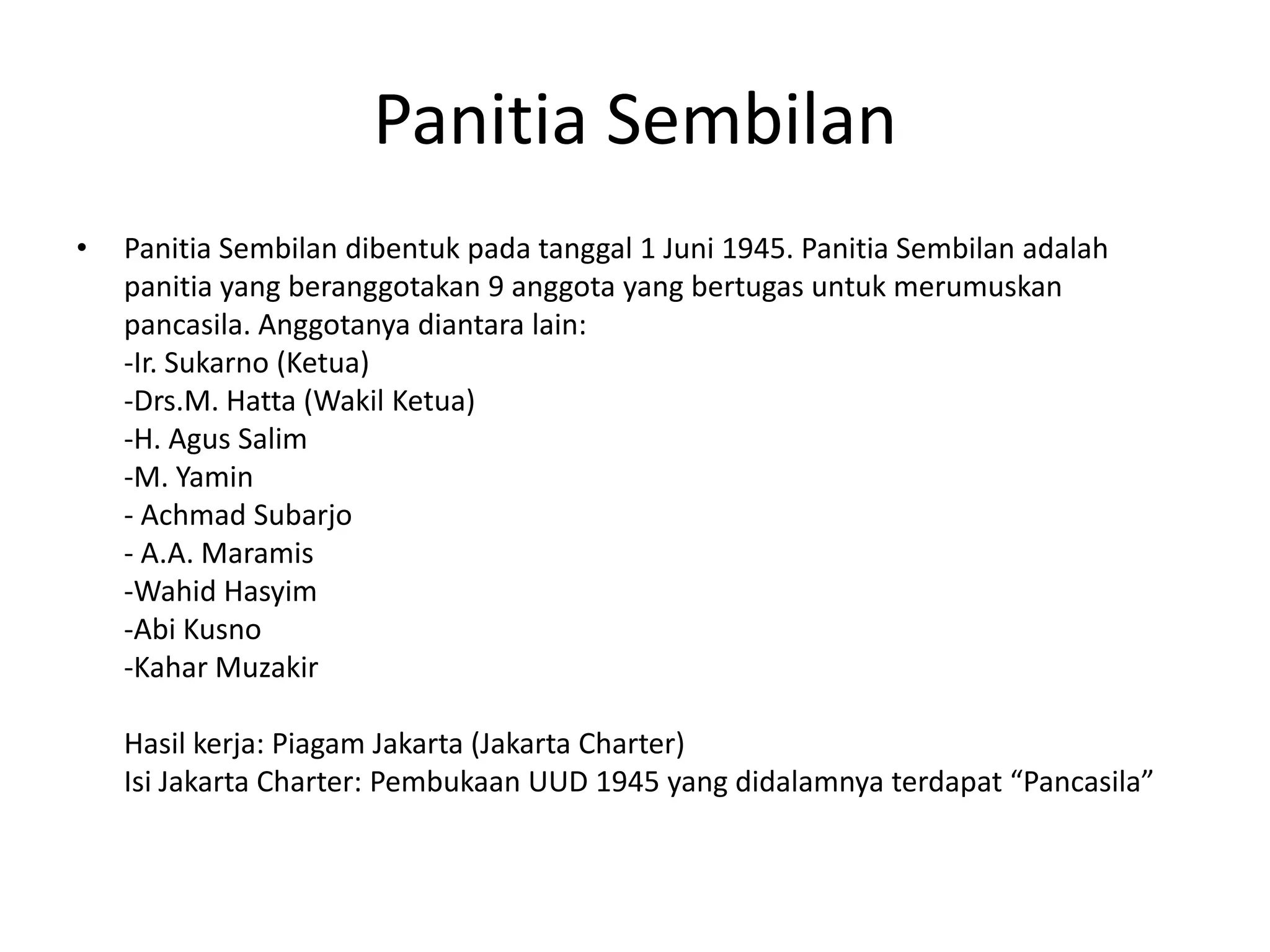 Sejarah proses perumusan pancasila sebagai dasar negara PPTX