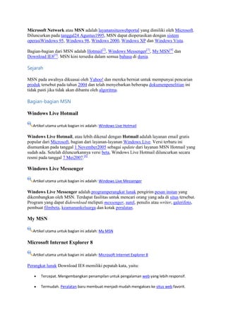 Oke, Ini Adalah Artikel Tentang MSN Dengan Sekitar 1600 Kata.