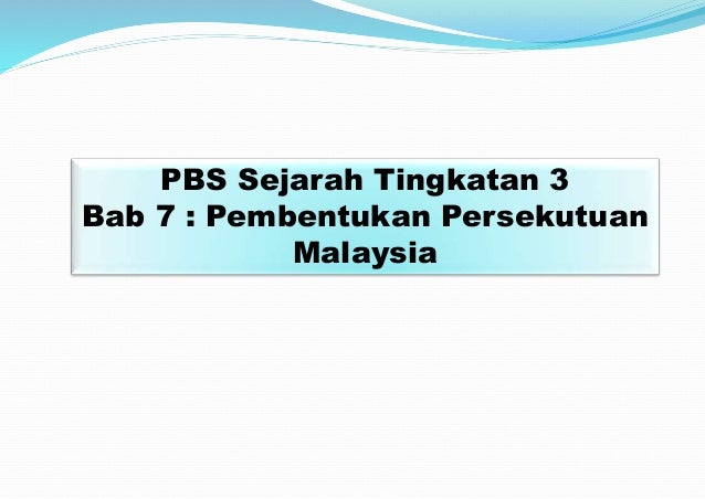 Sejarah Tingkatan 3