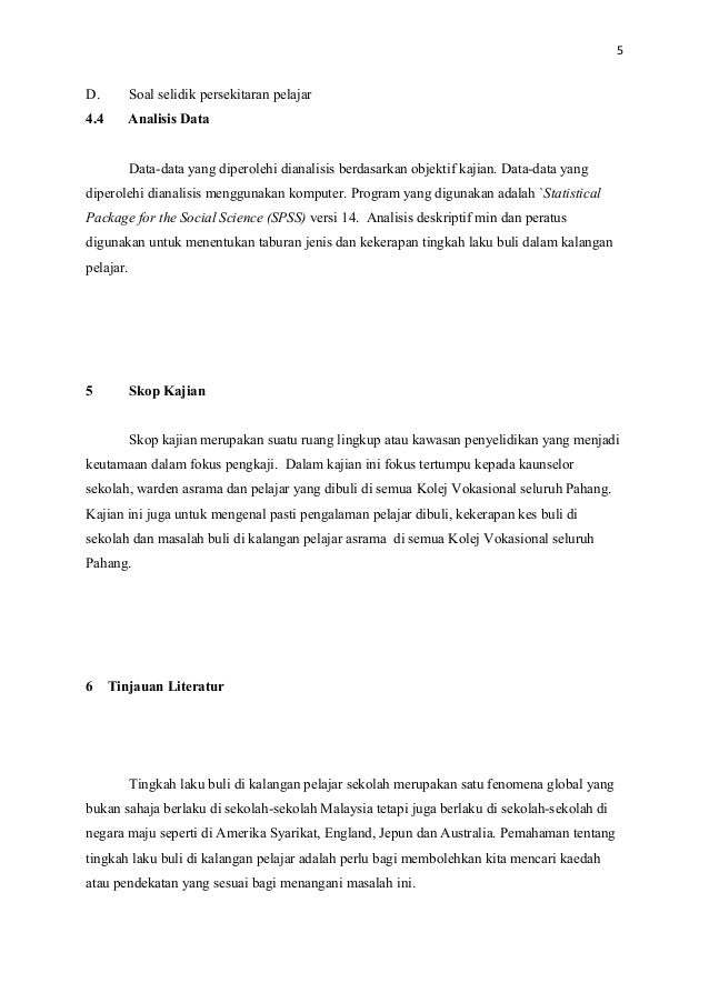 Sejauhmanakah masalah buli di kalangan pelajar kolej 