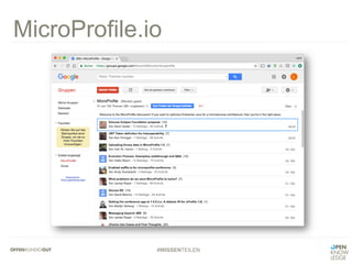 #WISSENTEILEN
MicroProfile.io
 